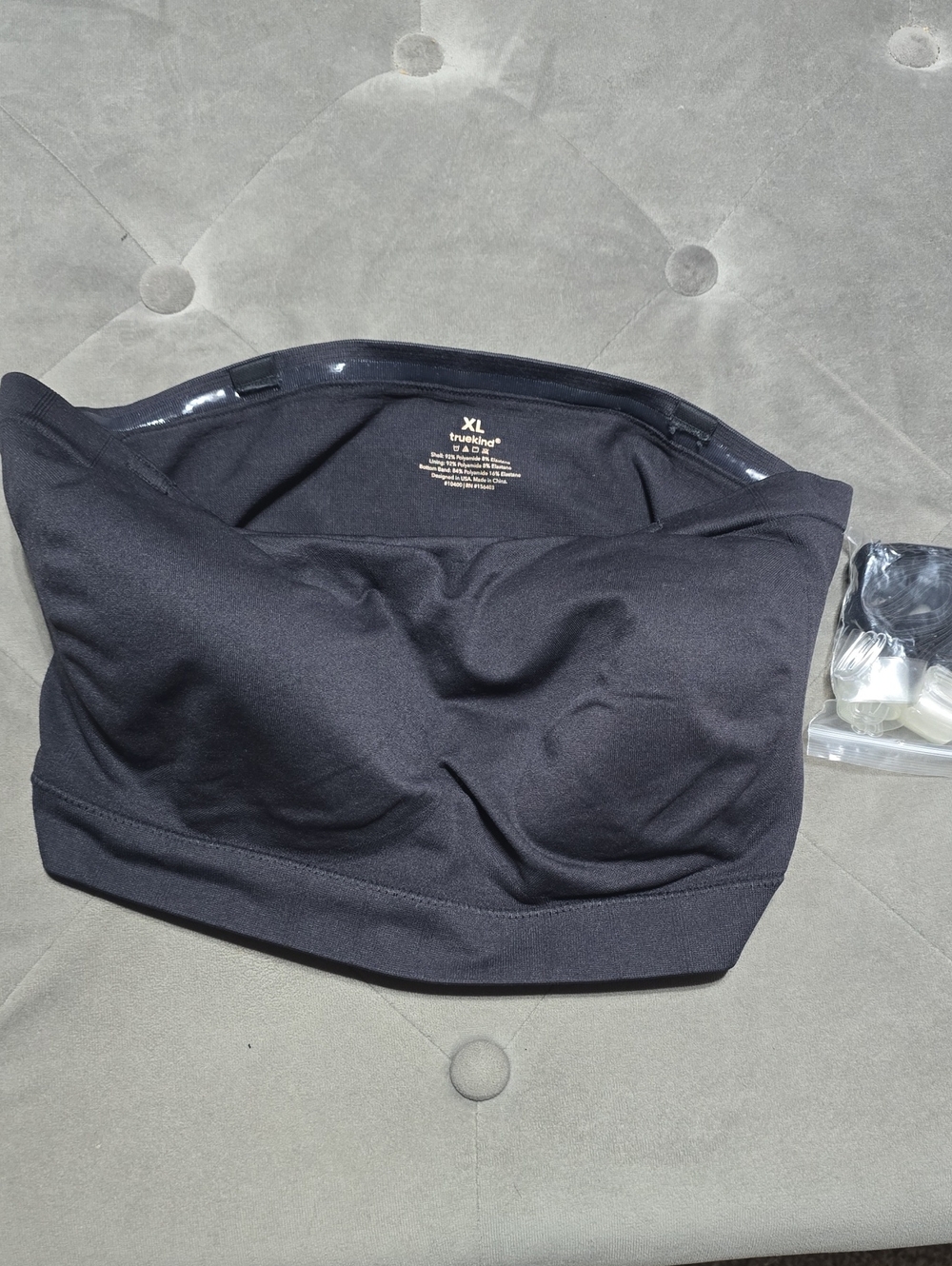 True Kind Black Strapless Support Bandeau - Brand: